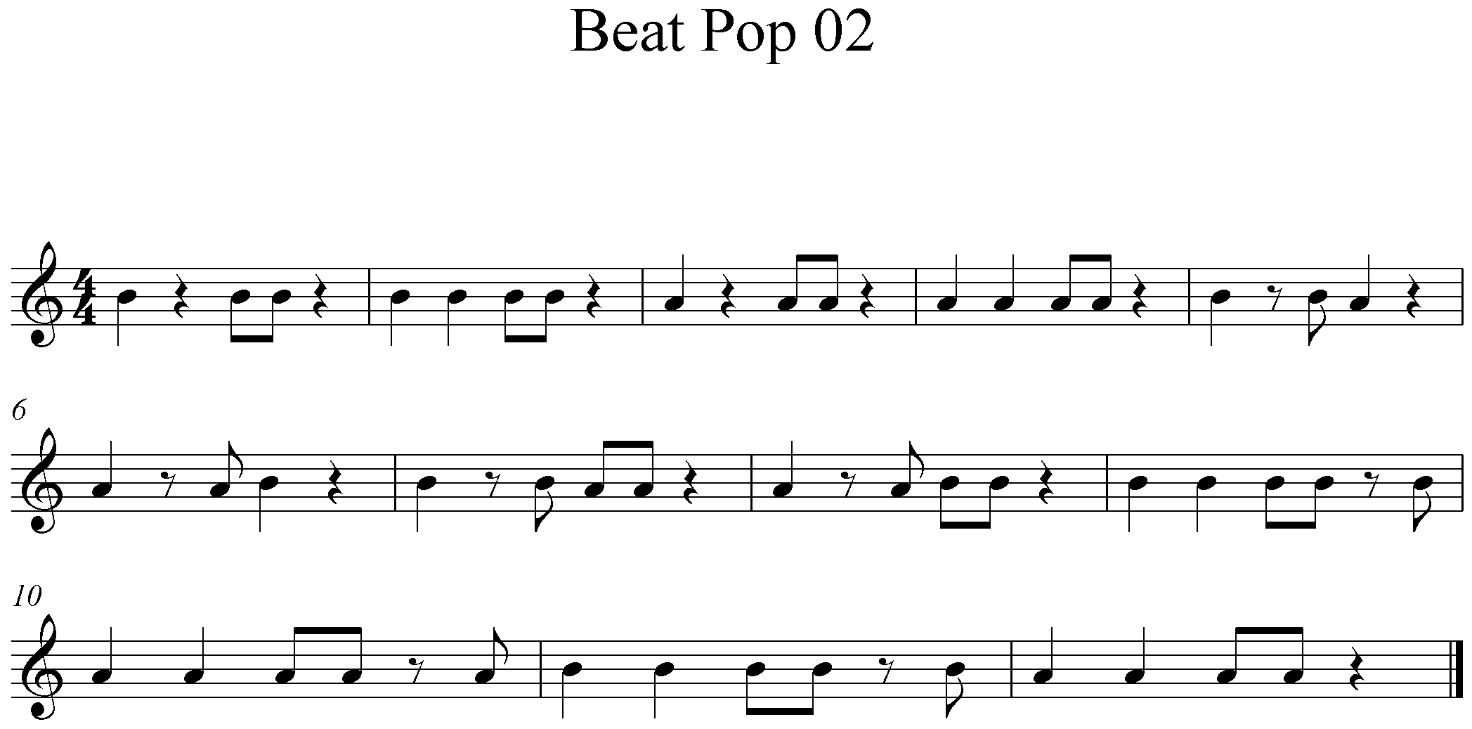 Noten Pop Beat